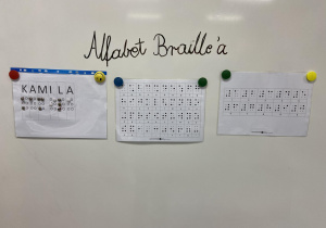 Rysunki z alfabetem Braille'a