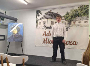 Sukces w XXIII Powiatowym Konkursie Recytatorskim poezji Adama Mickiewicza.