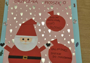 Kartka z Mikołajem i życzeniami