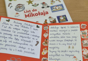 List do Mikołaja na czerwonej kartce