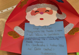 Kartka z Mikołajem i życzeniami