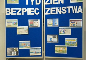 Tablica z napisem "Tydzień bezpieczeństwa"