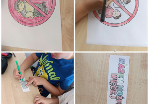 kolaż zdjęć z grafikami i napisami o treści razem możemy więcej